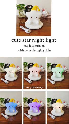 Happy Star Night Lamp (Soft Silicon)