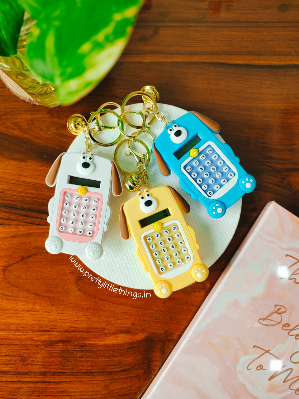 Puppy theme Mini Calculator Keychain