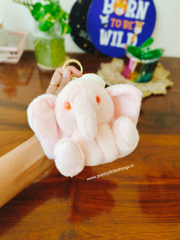 Baby Elephant Plushy Keychain