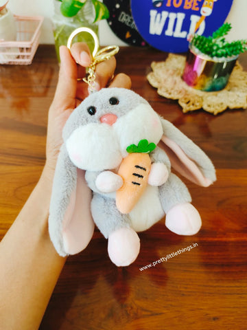 Carrot Bunny Plushy Keychain