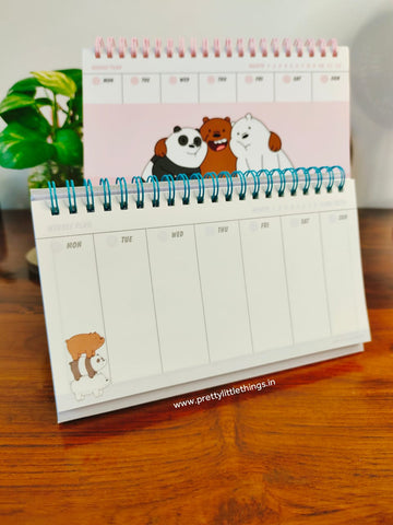 Panda & Bear themed Weekly Planners
