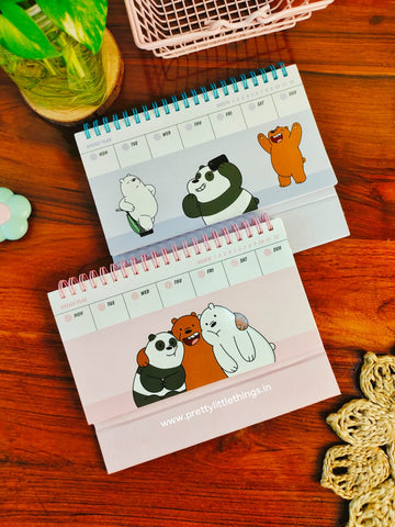 Panda & Bear themed Weekly Planners