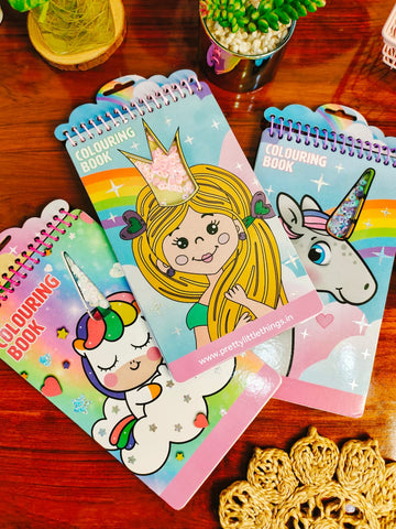 Sparkle Princess, Unicorn Coloring books & Stickers