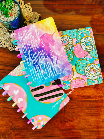 Colorful Spiral Diary Donuts / Unicorn