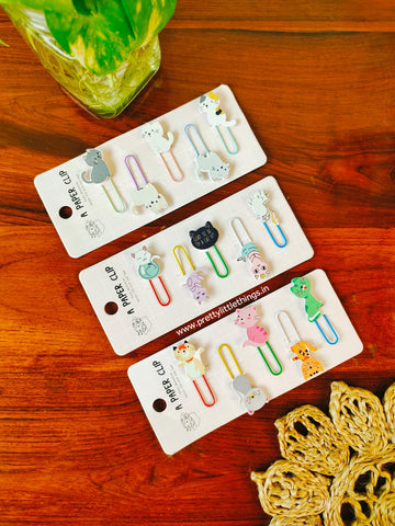 Quirky Wooden Paper Clips - Cats & Ships & Cactuses