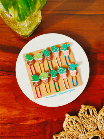 Cupcake & Cactus Paper Clip / Bookmarks Packs