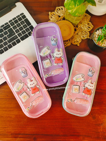 Transparent Travelling Bunny Pouches