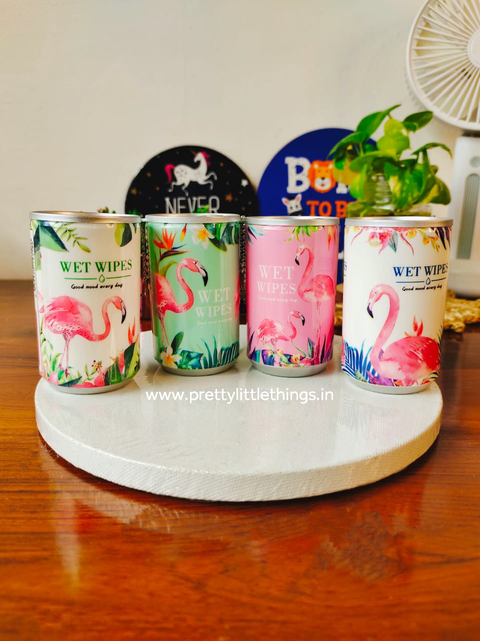 Flamingo theme Wet Tissues Cans