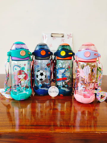 FootBall / Unicorn theme Kids Sipper Bottle with Strap (650 ml)
