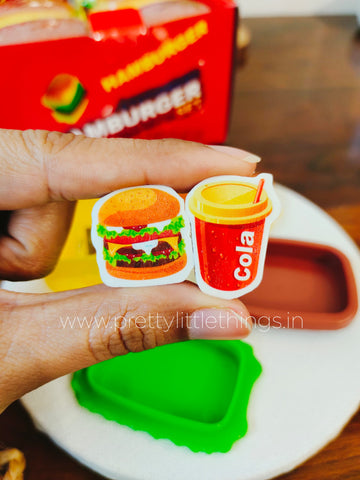 Burger shape Sharpeners with Erasers