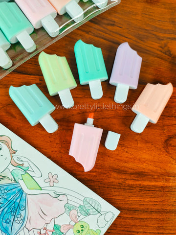 Ice Cream Popsicle Shape Highlighters