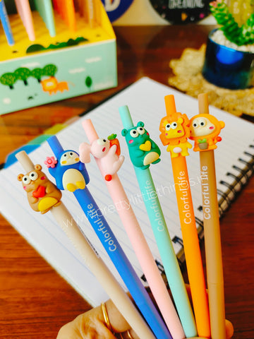 Cute Animal Topper Gel Pens