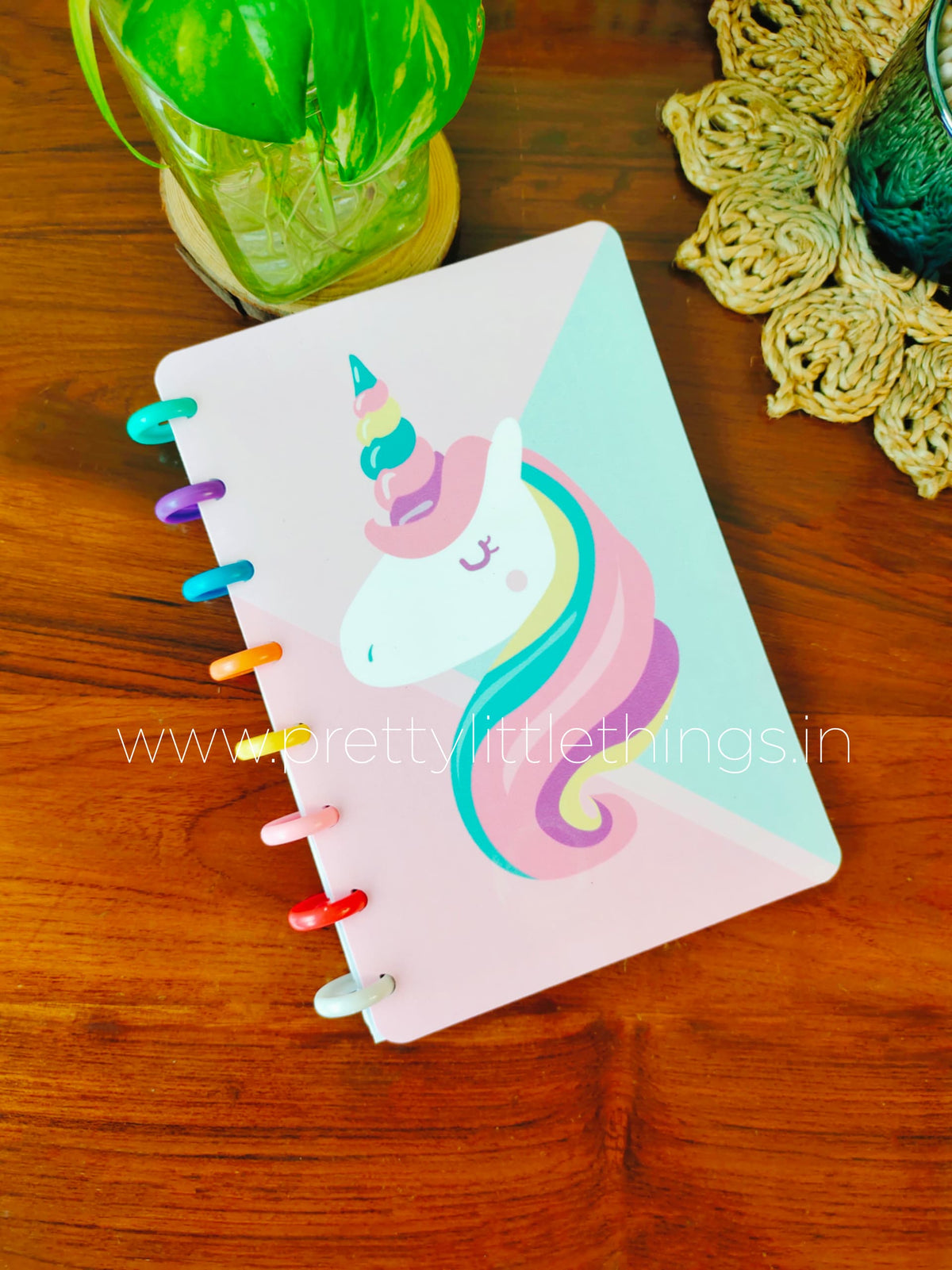 Colorful Spiral Unicorn Diary