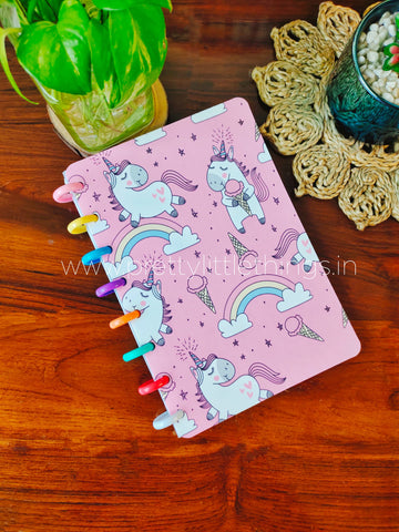 Colorful Spiral Unicorn Diary