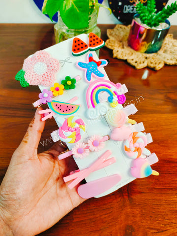 Quirky kids Hair Clips Pack (Pack of 14 pcs) [HCKP14]