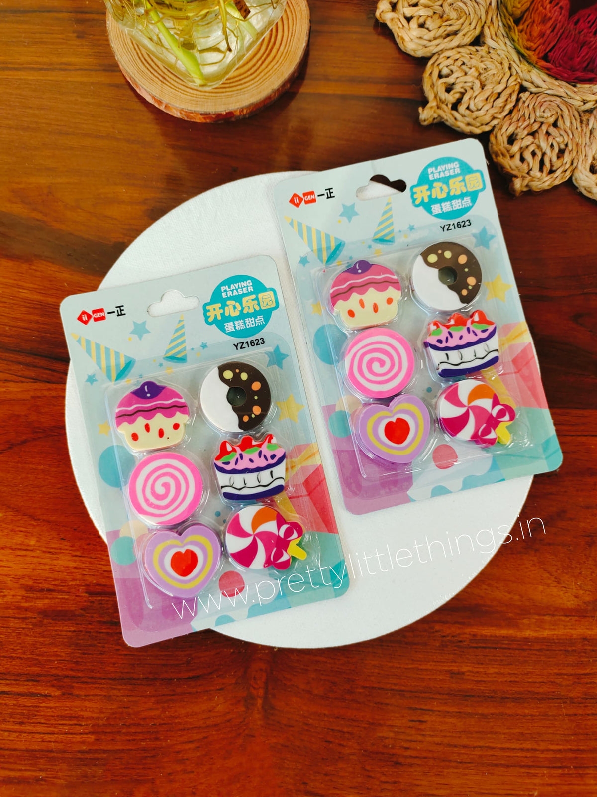 Cupcakes & Candies 2D Erasers Pack