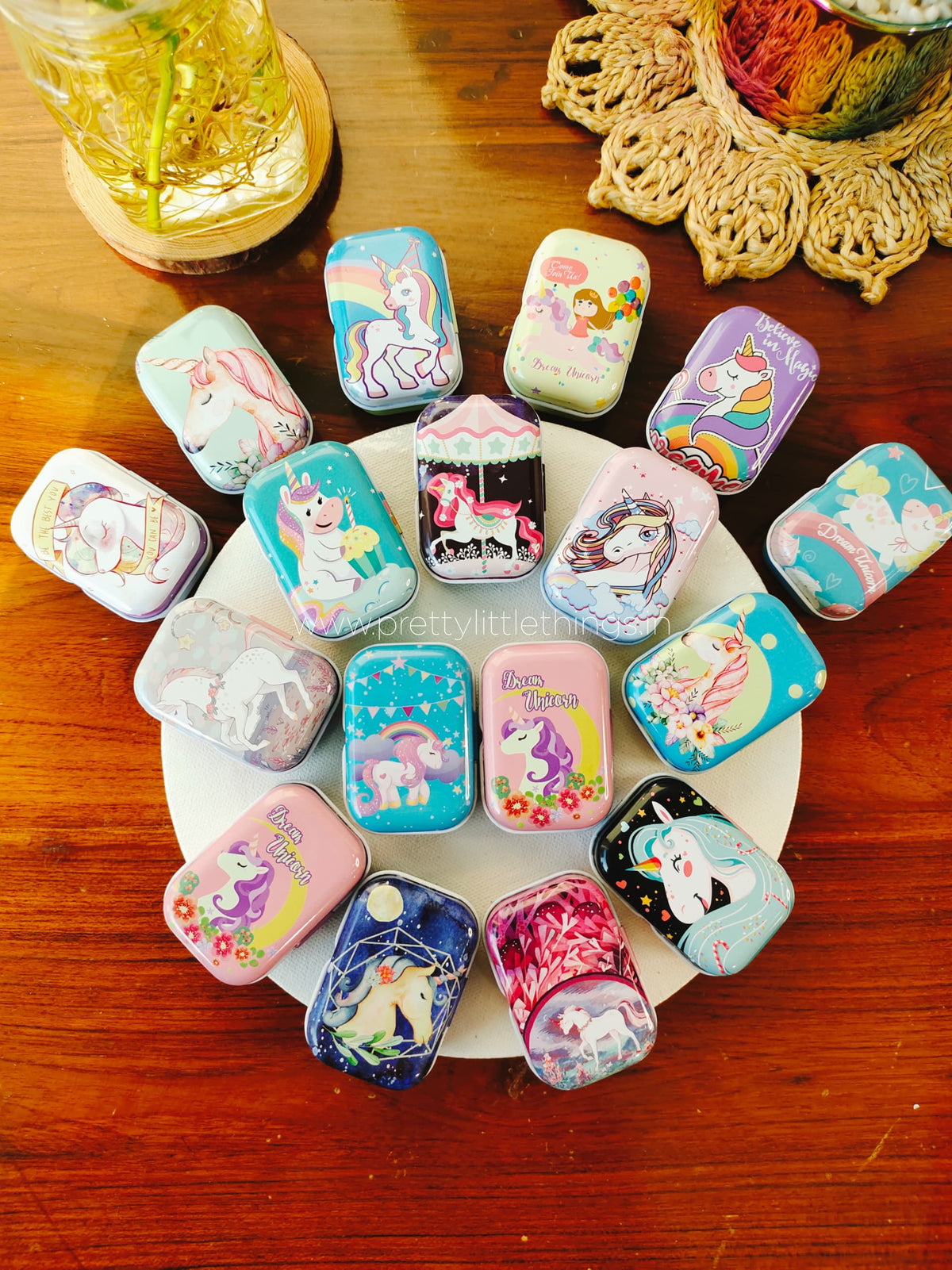 Unicorn / Floral Printed Mini Tin Boxes