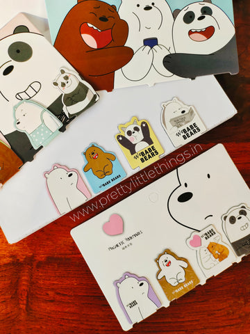 The Mischievious Bare Bears theme Magnetic Bookmarks