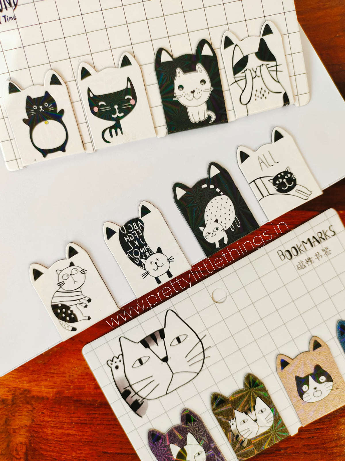 Magnetic Bookmarks in Cute Kitty Theme