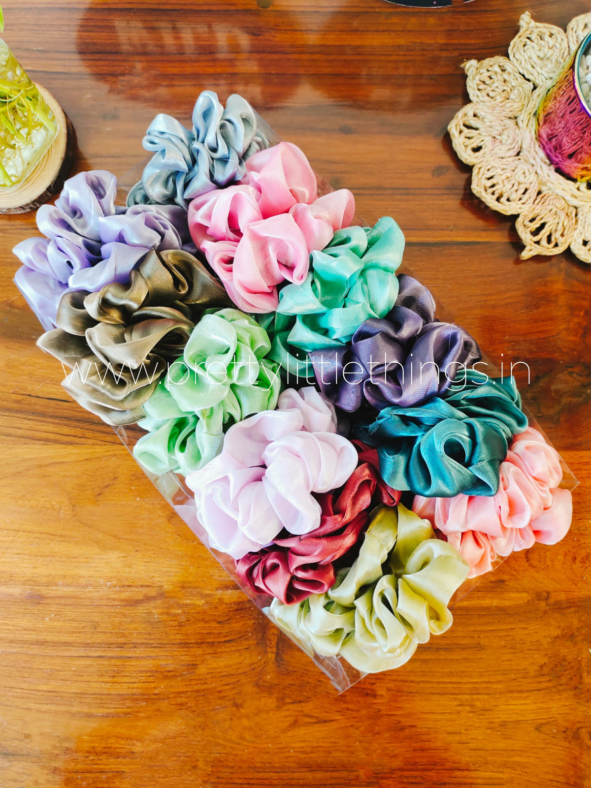 Silky Feel Organza Shimmer Scrunchies