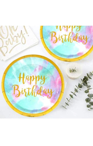 'Happy Birthday' Party Plates [Pack of 10 lcs]