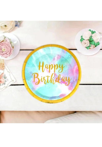 'Happy Birthday' Party Plates [Pack of 10 lcs]