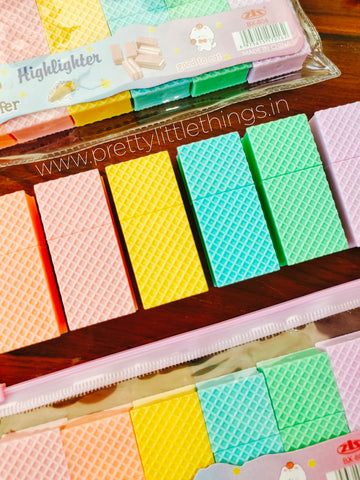 Wafer Biscuit Shaped Highlighters  Pack
