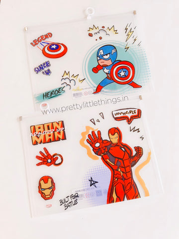 Superhero Ziploc Folders