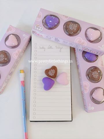 Heart Chocolate Erasers Pack