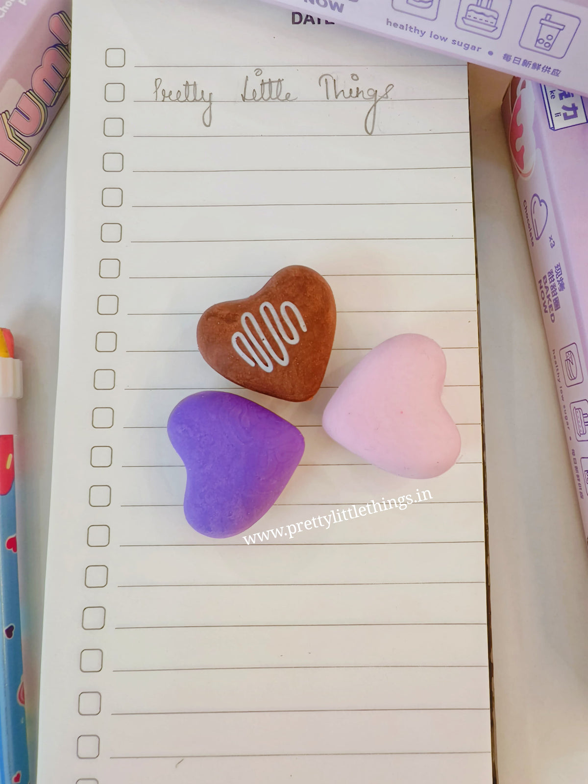 Heart Chocolate Erasers Pack