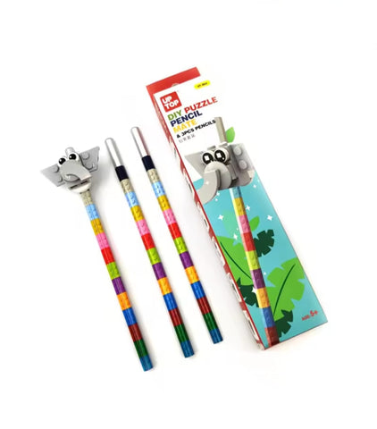 Pencils with Lego Theme Toppers