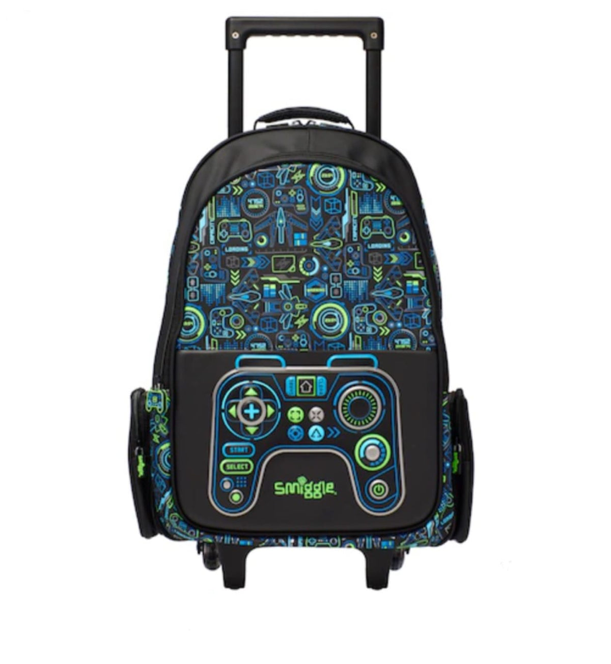 Smiggle Backpack With Trolley And Light Wheels