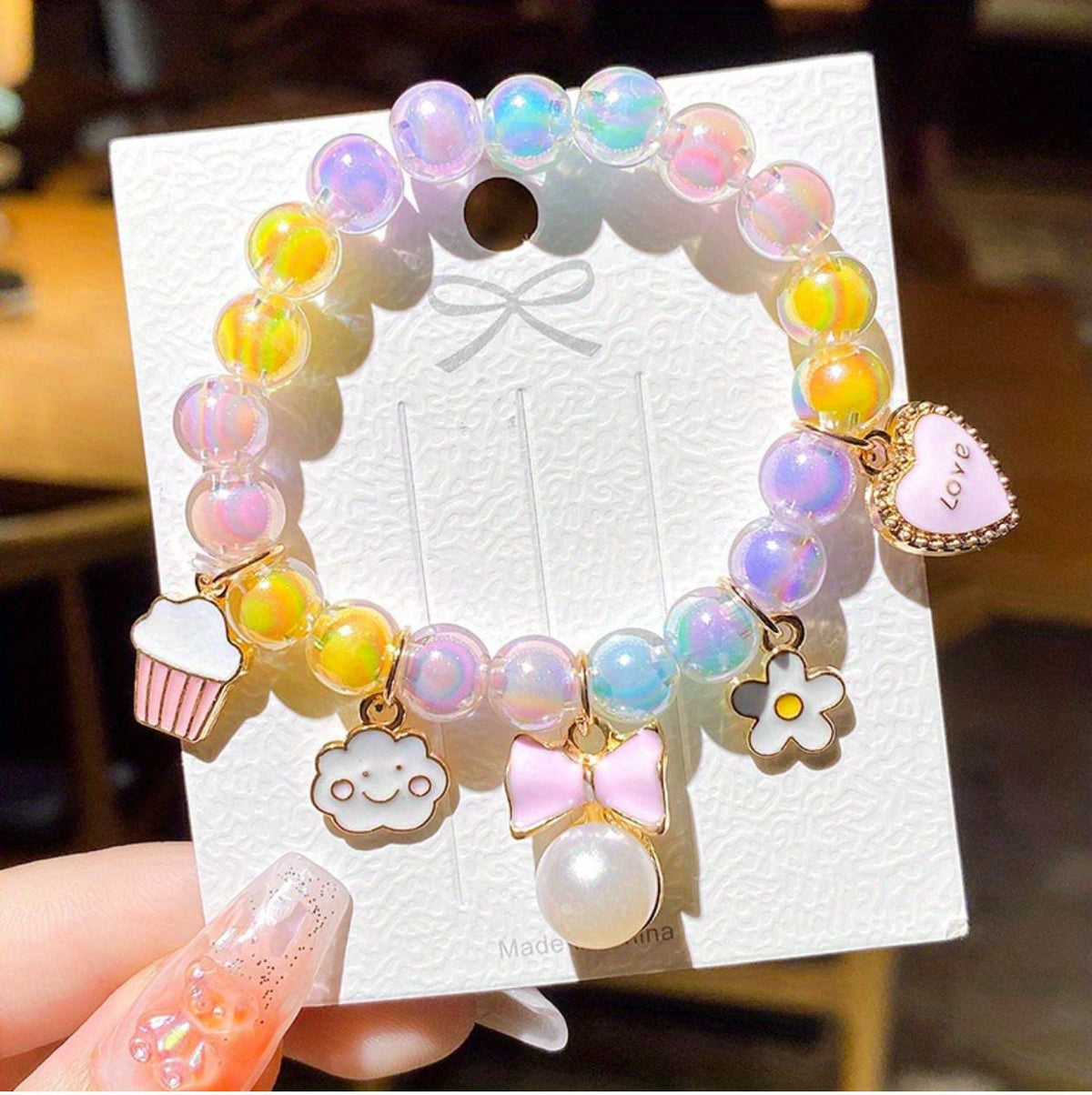 Love & Cupcake Beads Bracelet