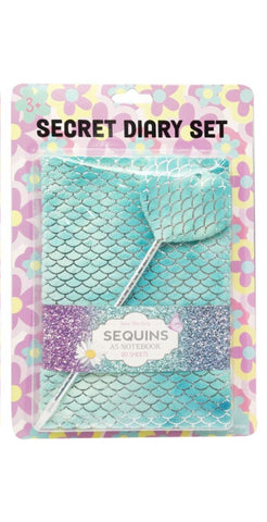 Mermaid Sequins Diary Pen Set