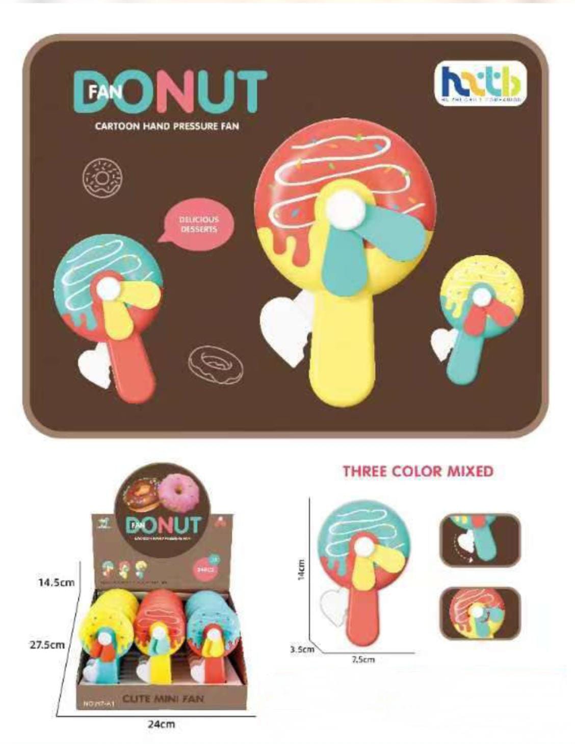 Donut Toy Hand Fan