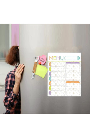 Magnetic Re-Useable Menu and Groceries Planner