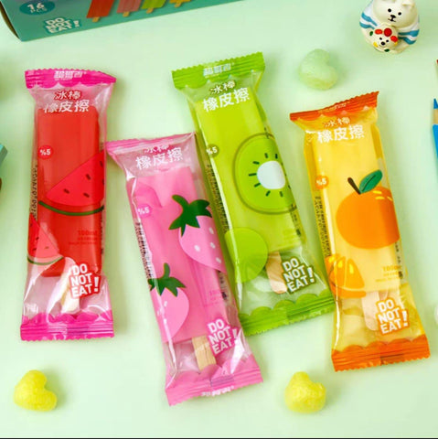 Colorful Ice Pops Erasers