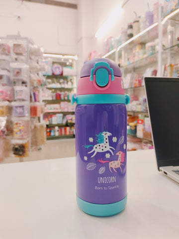 Born to Sparkle, Unicorn Insulated Bottle, (Straw & Strap)