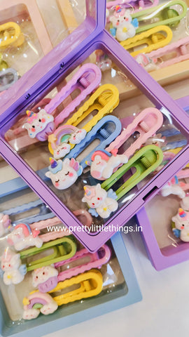 Unicorn Colorful Hair Clips Pack (5 pcs)