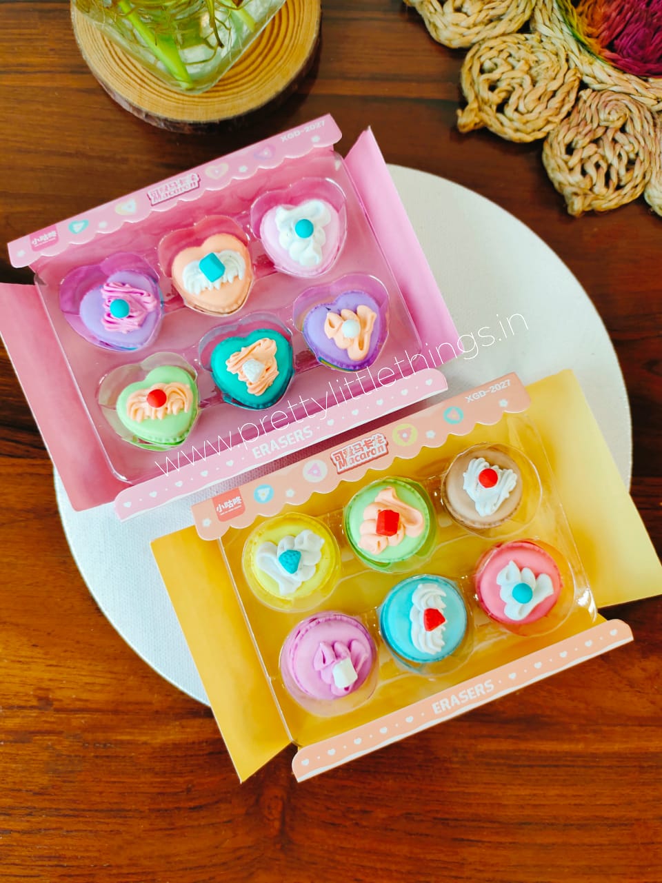 Yummy Cupcake/ Macaron Erasers Pack