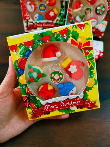 Christmas Erasers [Pack of 5]