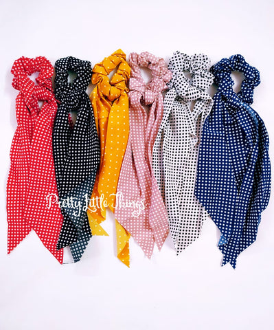 Scarf Scrunchies in Lovely Polka Dots Style
