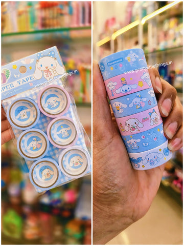 Sanrio Decorative Paper Tapes (Pack of 6 pcs)