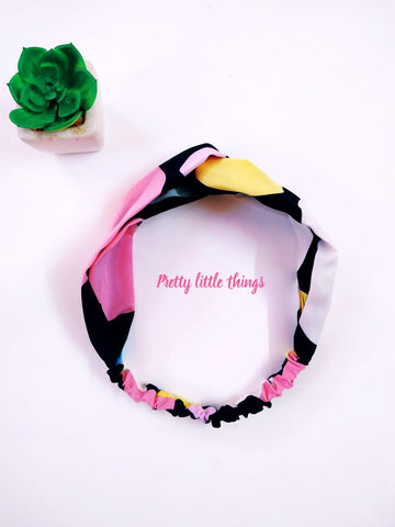 Turban Style Head Bands with Colorful big Polka Dots