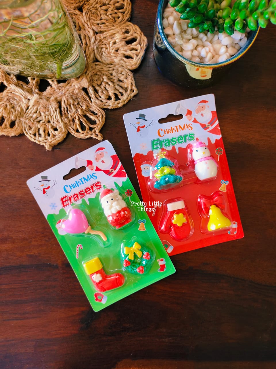 Christmas Erasers Pack [Pack of 4]
