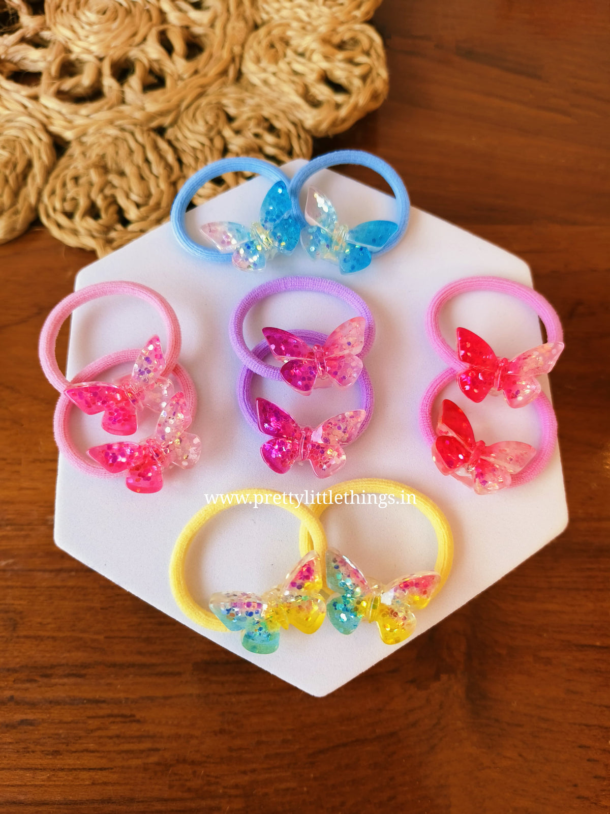 Butterfly Shimmer Hair Ties Pair