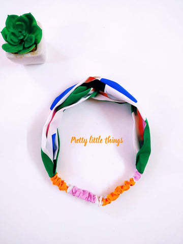 Turban Style Head Bands with Colorful big Polka Dots