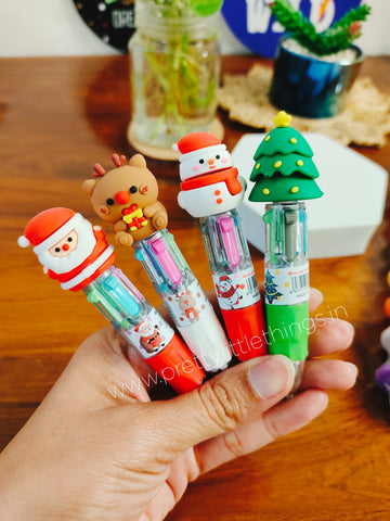Christmas theme Mini 4 in 1 pens