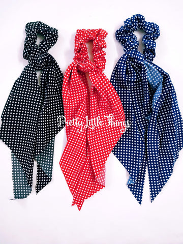Scarf Scrunchies in Lovely Polka Dots Style