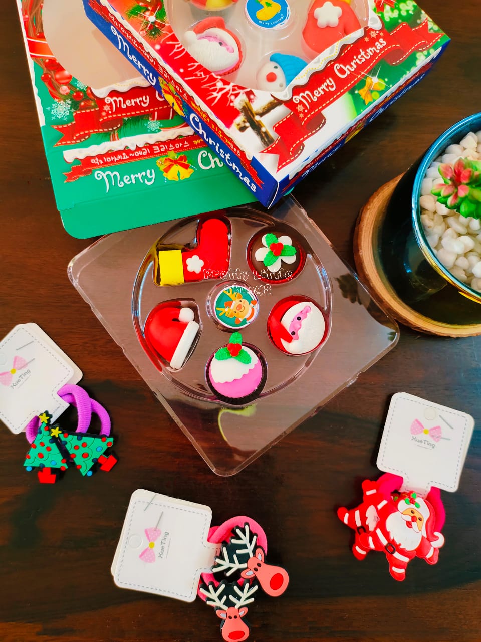Christmas Erasers [Pack of 5]